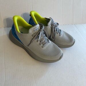 Kizik Athens Nimbus Grey Blue Green Step In Sneaker Shoe Womens 7 Athleisure